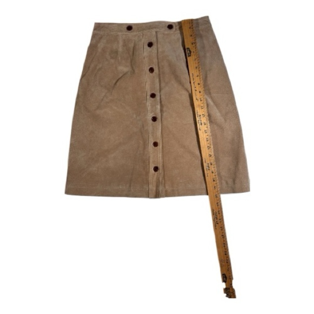 VTG Orvis Leather Skirt Size 8 Normcore Preppy Western Classic Travel - Picture 4 of 6